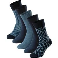 Schiesser Socken Bluebird (5-Paar) druckfreier Bund, Fersen und Zehen handgekettelt, Cotton-Mix