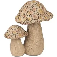 formano Dekofigur Wood, Höhe: 16cm, Farbe: Braun, Motiv: Pilz