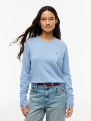 C-NK SOFT WOOL JERSEY SLM SWT Faded Light Blue - Gr. - M
