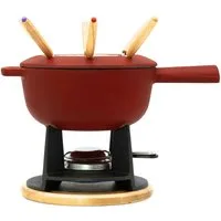 osoltus Fondue osoltus Fondue Käsefondue Gusseisen matt rot NEUHEIT
