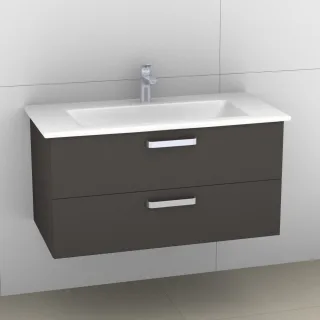 Artiqua 414 Waschtischunterschrank für Venticello 4104AH Stahlgrau, 414-WU2L-V105-7142-88 414-WU2L-V105-7142-88