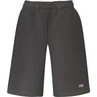 Fila 5-Pocket-Hose Kurze Herren-Trainingshose Schwarz: Bio-Baumwolle & Komfortbund