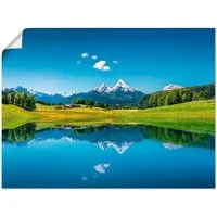 Artland Wandbild Landschaft in den Alpen, Berge (1 St), als Leinwandbild, Poster in verschied. Größen