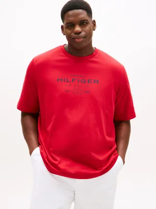 BT-HILFIGER STACK GRAPHIC TEE-B medium red