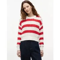 Tommy Jeans Rundhalspullover TJW LOOSE CABLE SWEATER EXT Baumwolle, mit Zopfmuster