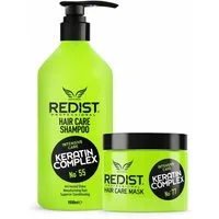 Redist Haarpflege-Set Keratin Pflege-Set - Shampoo 1000ml + Haarkur 475ml, Spar-Set, 2-tlg.