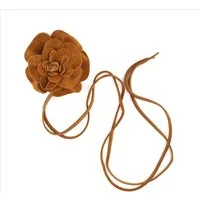 MIRROSI Taillengürtel Blume aus Echtleder zu binden, Einheitsgröße, Made in Italy Einheitsgröße (Geeignet für einen Hüftumfang bis zum ca.150 cm)