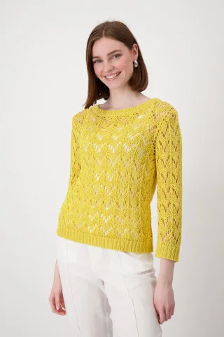 monari - Ajour Pullover dry lemon - Gr. - 36