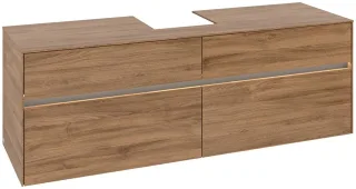 Villeroy & Boch Waschtischunterschrank Collaro C104B0 1600x548x500mm mit Beleuchtung Kansas Oak C104B0RH
