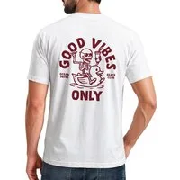 Neverless Print-Shirt Herren T-Shirt Backprint Good Vibes Only Quitsche-Ente Motivprint mit Print