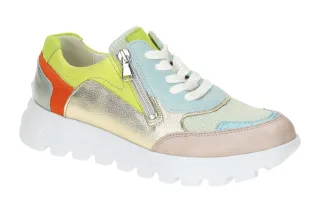 Waldl?ufer 993004 H-AJALA Damen Schn?r-Halbschuhe Mehrfarbig Metallic Flexibel