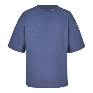 SOLS - T-Shirt für Damen, Baumwolle aus biologischem Anbau, Boxy Übergröße (Denim)
