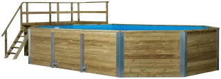 weka Achteckpool "Mali 4 mit Technikraum" BxLxH: 376x714x116 cm