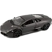 Bburago Modellauto Lamborghini Reventon (metallic-grau), Maßstab 1:24, Originalgetreue Innenausstattung
