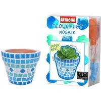 Armena Kreativset Blumentopf Mosaik Bastelset mit terracotta topf 5 cm Höhe 4 cm