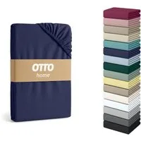 OTTO home Spannbettlaken PHYSALIS Comfort 100% Baumwolle, 150 g/m², Jersey, Gummizug: rundum, (2 Stück), Bettlaken bis 20 cm Matratzenhöhe, weich, bügelfrei, optimaler Sitz