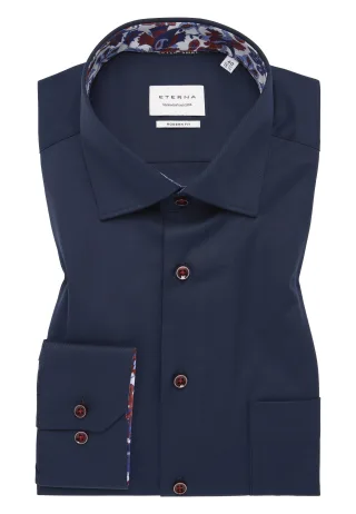 ETERNA - Cover Shirt Twill Langarm navy - Gr. - 40
