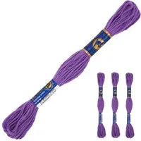maDDma 3 Docken Stickgarn / Sticktwist Stickgarn, 8 m, 4452 mittelviolett