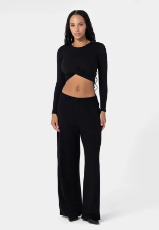 Heavyweight Viscose Pants SCHWARZ