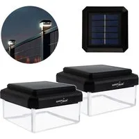 GreenBlue LED Solarleuchte GB125/GB127/GB128 Aufsatz Solarlampe für Pfosten, LED fest integriert, Warmweiß, Lichtquelle im Garten Wegbeleuchtung