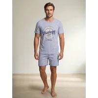Henry Terre Shorty Paul Vintage Herren Pyjama Set Kurz M - 5XL