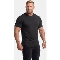 Men Plus T-Shirt T-Shirt Basic Halbarm V-Ausschnitt