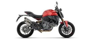 Sport Auspuff Arrow Round Sil TITAN Ducati Monster 890 V2 /+ Bj.2026 / EURO5+ /+ABE /eintragungsfrei