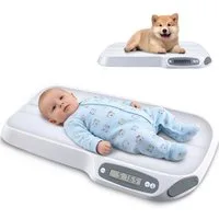CkeyiN Pro Personenwaage Digitale Babywaage mit LCD Display,Tierwaage,40 g-40 kg,Tara-Funktion, für Babys/Katzen/Hunde/Kleintiere