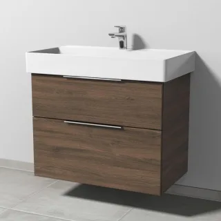 Sanipa 3way Waschtischunterbau zu Duravit Dura Square Waschtisch mit 2 Auszügen, Eiche-Arizona UM42880