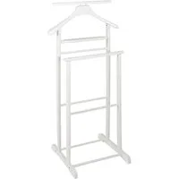 HAKU Herrendiener Herrendiener weiß - Kleiderständer, Massivholz - B 47xH102xT 36 cm, (1 Stück), Herrendiener aus Massivholz, Stiller Diener, Stummer Diener