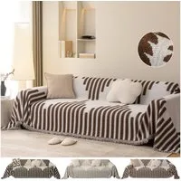BTTO Sofahusse Geometrische Sofabezug Couchbezug mit Quasten, Weich Sofa Deckenbezug für Wohnzimmer Schlafzimmer