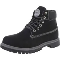 Coolwalk Herren Schnürschuhe Freizeit Stiefelette (87284762) Blockabsatz Boots in Schwarz