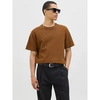 Jack & Jones Rundhalsshirt JJEAUSTIN TEE SS NOOS Materialmix, relaxed fit