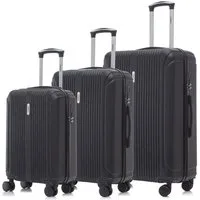 YONSLY Trolleyset Reisekoffer mit TSA-Zahlenschloss & YKK-Reißverschluss, 4 Rollen, (Hartschalen-Kabinenkoffer Set (M, L, XL), 3 tlg., Hartschalen Trolley Set), kratzfest pflegeleicht Wasserabweisend