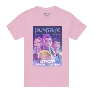 K-Pop Demon Hunters - "World Tour" T-Shirt für Herren/Damen Unisex (Hellrosa)