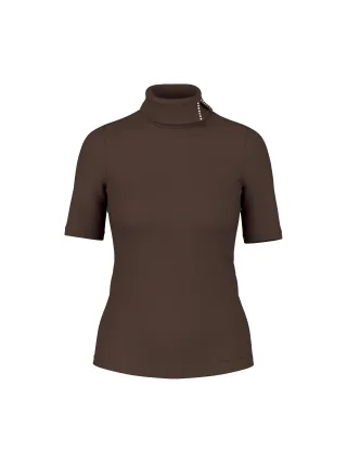 Marc Cain Collections - Shirt aus Baumwollstretch seal brown - Gr. - 36