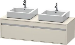 Duravit Ketho Konsolenwaschtischunterbau wandhängend Taupe Matt 1400x550x426 mm - KT6697B9191 KT6697B9191
