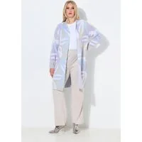 Ulla Popken Strickjacke Long-Strickjacke grafisches Muster Stehkragen