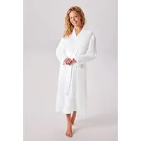 OTTO home Bademantel Juna Musselin, ideal für Sauna & Spa, Hotelbademantel, Morgenmantel, Langform, Musselin, Kimono-Kragen, Gürtel, modern, leichte Qualität, 100% Baumwolle