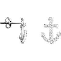 Sofia Milani Paar Ohrstecker Anker, 925 Silber Damen Schmuck - E0615