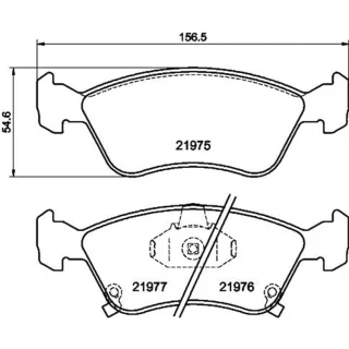 Hella Bremsbel?ge vorne Toyota Avensis T22 8DB355016-981