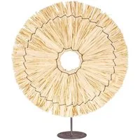 Levandeo® Dekoobjekt, Boho Tischdeko Sonne H36cm Deko Aufsteller Bast Naturdeko Dekoration