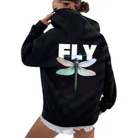 RMK Kapuzenpullover Damen Winter Pullover Fly Libelle