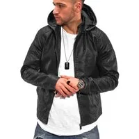 SOULSTAR Lederimitatjacke LINOS mit praktischer Kapuze