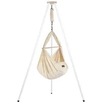 Stubenbett Federwiege Bio mit Tipi Weiß