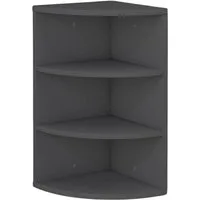 Mein-Regal Standregal CORNER 60, Anthrazit Eckregal 30x30x60cm Holz 3 Fächer Deko Bücherregal Wandregal