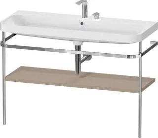 Duravit Happy D.2 Plus c-shaped Set mit Metallkonsole Leinen Matt 1175x490x850 mm - HP4839E75750000 HP4839E75750000
