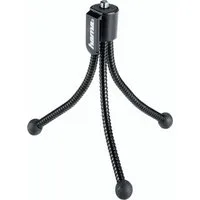 Hama Mini-Stativ mit flexiblen Beinen für Kompaktkameras, Schwarz Ministativ (Biegestativ, Tischstativ, verstellbar von 7 bis 10 cm)