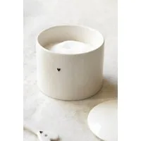 Bastion Collections Geschirr-Set Zuckerdose mit Löffel - HEART - weiß