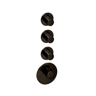 Herzbach xl 3 farbset 4 blenden rund griffe rund black, Black Steel, 21.523015.1.40 21.523015.1.40